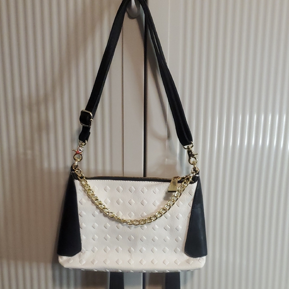 ANTONIO MELANI Black and White Crossbody Bag